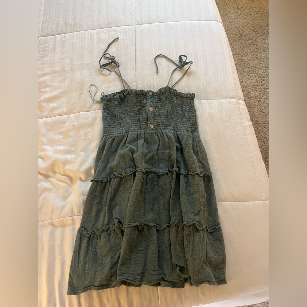 Paper Crane green mini dress, medium